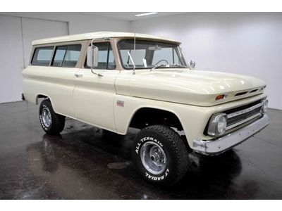 1966 chevrolet suburban 4x4 250ci inline 6 cyl 4 speed manual ps pb radio