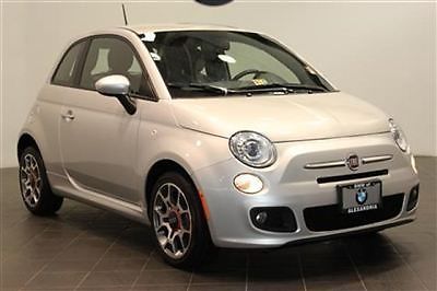 2012 silver fiat 500 sport 5 speed transmission leather sport