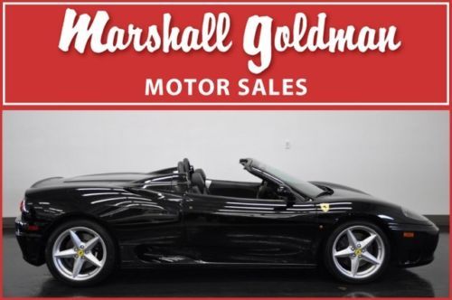 2004 ferrari 360 spider black black leather f1 shields nav 8500 miles.