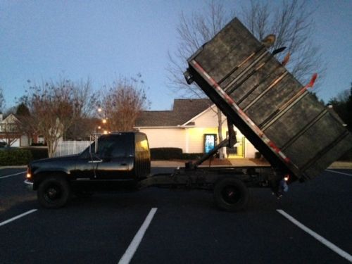 1994 gmc sierra 3500 6.5l turbo diesel flatbed dump truck! (83k miles)