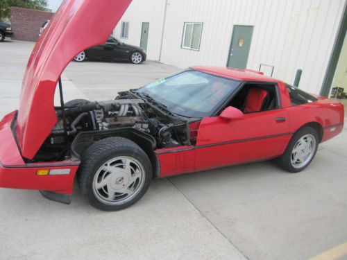 1989 corvette c4 6 speed 67000 miles red 5.7 liter v8 6 speed manual trans