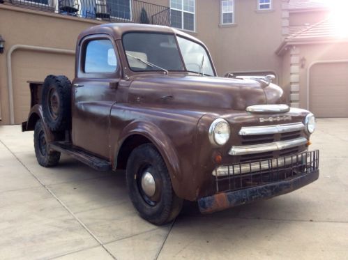 Original 1948 dodge 1/2 ton short bed pilothouse b1 pickup truck dry nevada find