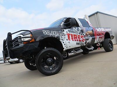 99 f350 (7.3) lariat diesel lifted rockstars smoke-stacks edge lwb 4x4 texas ! !