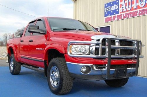 05 3/4t 4 door 4x4 slt 5.9l cummins turbo diesel red auto clean tow pkg