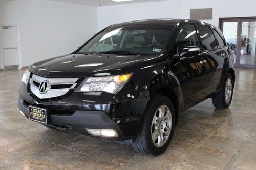 2009 acura mdx~tech pkg~awd~nav~rcam~roof~htd lea~3rd seat~1 owner