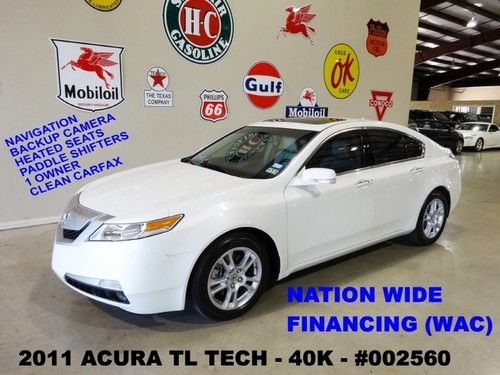 2011 tl tech,sunroof,nav,back-up,htd lth,bluetooth,17in wheels,40k,we finance!!