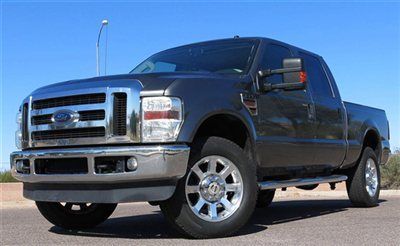 No reserve 2008 ford f350 diesel crew shorty 4x4 1 az owner dealer maint clean!