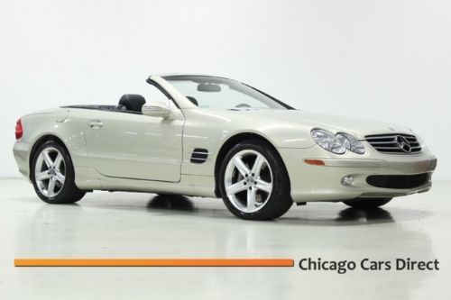 03 sl500 roadster designo silver only 12k mls! navigation ac seats wood wheel