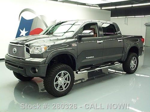 2012 toyota tundra ltd crewmax 4x4 lift leather nav 37k texas direct auto