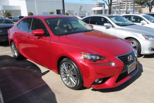 2014 lexus is 250 4dr spt sdn rwd a only 1000 miles red tan leather we finance