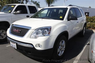 Gmc acadia sle 4 dr suv automatic gasoline 3.6l v6 sidi white diamond tricoat