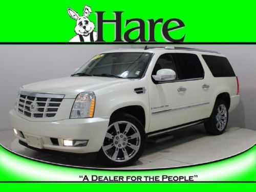 White diamond escalade esv suv awd dual dvd nav leather dual bucket seats chrome