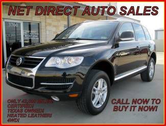 08 touareg 2 4x4 4wd awd heated leather sunroof 42k miles net direct auto texas