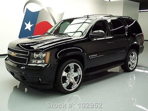 2007 chevy tahoe lt 4x4 sunroof nav rear cam 24's 63k texas direct auto