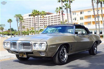 69 firebird 350 convertible, a/c, p/s, p/b, etc. california black plate car.