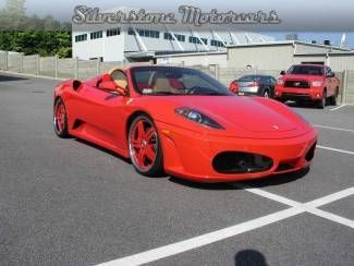 2005 red f430 spider daytona seats shields asanti wheels navigation sound ipod