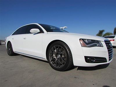 12 audi a8l quattro white black interior tsw wheels new tires immaculate