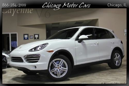 2014 porsche cayenne platinum edition v6 white/tan navigation white loaded wow