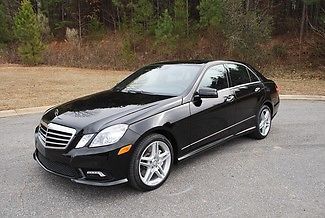 2011 mercedes e550 4 matic sedan blk/blk 21k mi loaded car warranty mint cond