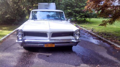 1963 pontiac catalina, 4 door no post windows, white exterior, blue interior