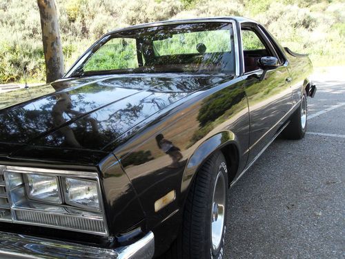 1985 el camino ,  black with maroon interior