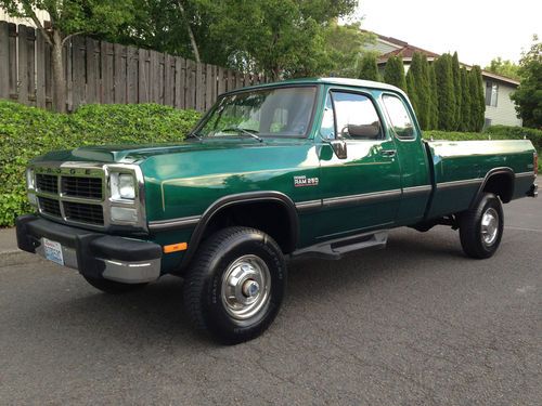 1993 dodge ram 250 le 4x4 club cab 12 valve 5.9 cummins diesel low miles