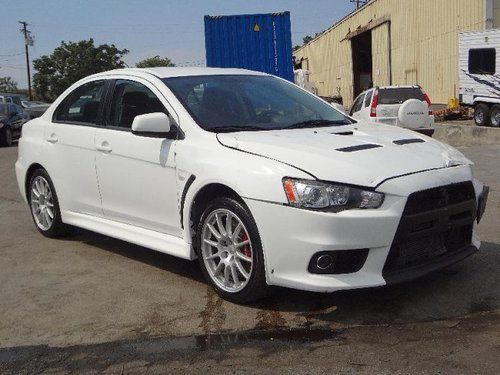 2010 mitsubishi lancer evolution salvage repairable rebilder only 16k miles runs