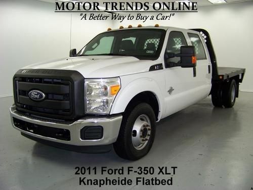 Xlt drw diesel crewcab 9 foot flatbed knapheide 2011 ford f350 939 miles