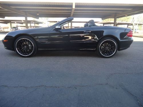 Sl500, black on black, brand new custom wheels and tires, no reserve!!