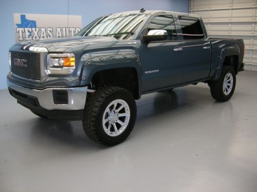 We finance!!!  2014 gmc sierra 1500 4x4 lifted leather onstar 18k mi texas auto