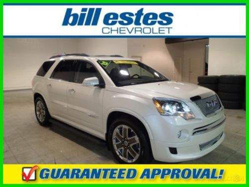 2012 fwd 4dr denali  3.6l v6 auto suv moonroof skylight nav dvd white diamond