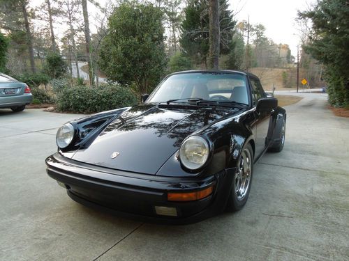 1988 porsche 930 cab, black,tan mint fully serviced