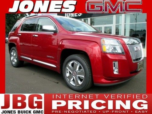 New 2014 gmc terrain denali msrp $37665 crystal red tintcoat