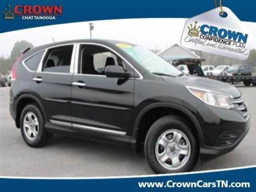 2012 honda cr-v lx suv 2.4l i-4 cyl cd mp3 mpg fwd automatic black suv 1 owner