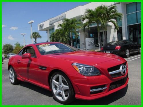 12 mars red slk-350 3.5l v6 convertible *navigation *18 inch amg wheels *low mi