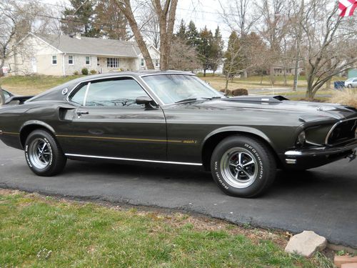 1969 mustang mach 1 m code black jade beauty