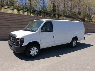 2010 ford e-150 extended cargo van 8600 gvw 1 owner 104k v-8 bins clean carfax