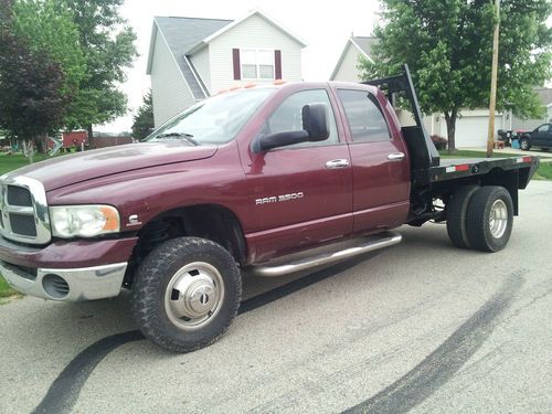 Buy Used 2003 Dodge Ram 3500 4x4 Cummins Diesel Flatbed Quad Cab In Le Roy Illinois United