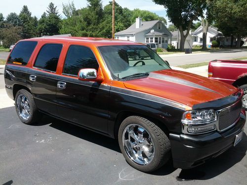 2001 harley davidson themed custom gmc yukon sle sport utility 4-door 5.3l