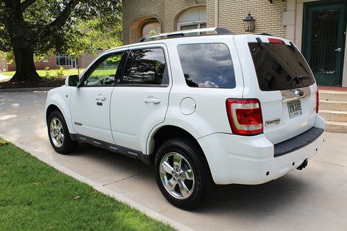 2008 ford escape limited awd - white / tan - original owner, records, 86k hwy mi