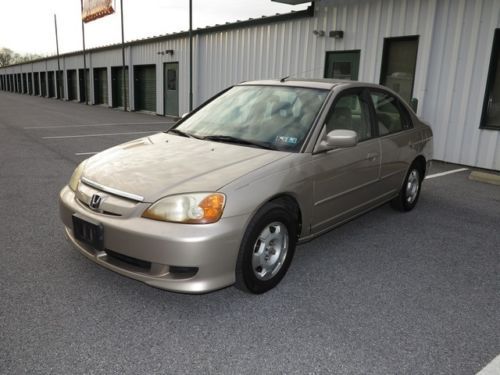 2003 honda civic hybrid automatic 4-door sedan non smoker no reserve cd a/c cold