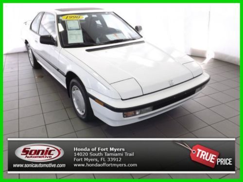 1990 prelude si coupe manual transmission power windows sunroof a/c radio white