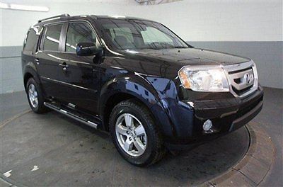 2011 honda pilot ex-l-dvd system-leather-towing-running boards-one owner-