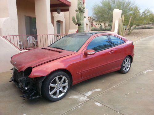 2003 mercedes benz c230 kompressor coupe light damaged wrecked &amp; rebuildable