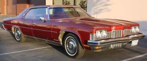 1973 pontiac bonneville 4dr 400 t400 ac ps pb **low low miles** florentine red