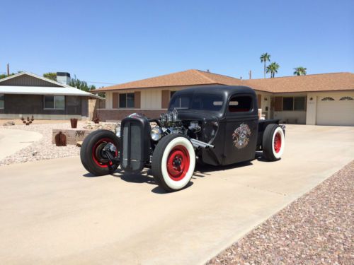 1947 ford full custom rat rod pickup - chopped - bagged - tri-carb - bad voodoo