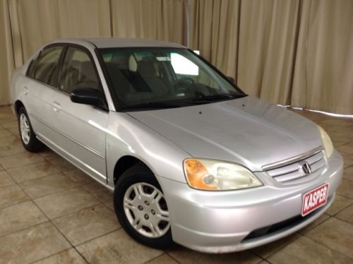 No reserve 2002 honda civic lx 1.7l 4cyl 4dr sedan auto fwd