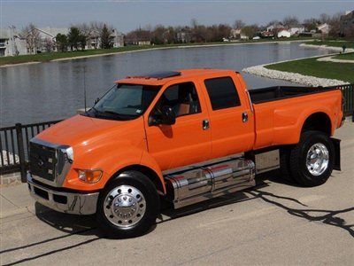 2006 ford f650 orange/blk lthr only 30,569 miles himarc conv like f550 f450