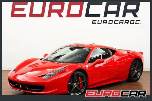 458 italia scuderia red carbon fiber sport seats highly optioned radionavi