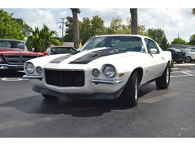 1971 split bumper ss 396 big block chevy v8 auto white black stripes fast car